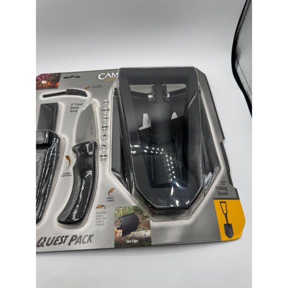 New Camillus Adventure Quest Pack 8" Fixed Blade Knife Folding Shovel Multi Tool - Picture 3 of 4